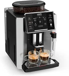 KRUPS Sensation C90, Tam Otomatik Kahve Makinesi, Kolay Kullanım ve Bakım, Işıklı Uyarılar, Pratik Temizlik, Gümüş, EA910E10
