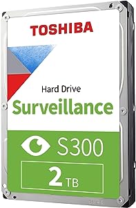 Toshiba S300 2TB Surveillance HDD – 3.5”, 5400RPM, 128MB Cache, SATA III