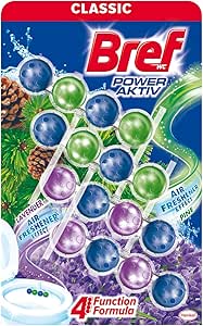 Bref Power Active Çam ve Lavanta Kokulu 4’lü Klozet Bloğu 4 x 50 g, Çam & Lavanta 4