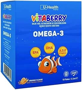 U HEALTH VITABERRY OMEGA-3 2,5 MLK10 FLAKON