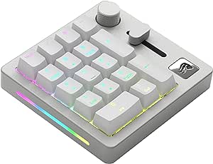 Glorious GMMK Kablosuz Numpad – Fox Switches, gri/beyaz