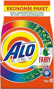 Alo Platinum 7 kg Fairy Etkili Renkliler Hızlı Çözülme Toz Deterjan