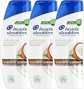 Head & Shoulders Derin Nemlendirici Kepek Hindistan Cevizi Yağlı Günlük Kullanım 330ML Şampuanı 3lü paket