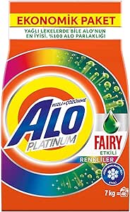 Alo Platinum 7 kg Fairy Etkili Renkliler Hızlı Çözülme Toz Deterjan