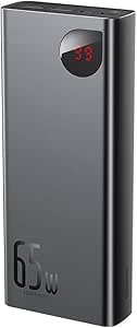 Baseus Adaman Powerbank 65W 20000mAh, Hızlı Sarj, Dijital Ekranlı, 2xUSB-C, 2xUSB-A, Metal Gövde