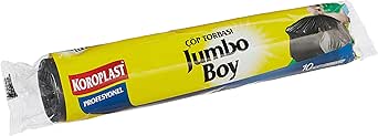 Koroplast Profesyonel Jumbo Boy Çöp Poşeti 10’lu 80×110 cm, Sızdırmaz Yırtılmaz Jumbo Boy Çöp Torbası, Geri Dönüştürülebilir Atık Torbası, Restoran, Kafe, Ofis-İşyeri, Ev, Mutfak için Güçlü Çöp Poşeti