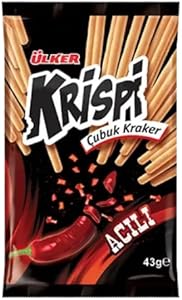 ÜLKER Krispi Acılı Çubuk Kraker 43 Gram 6lı paket