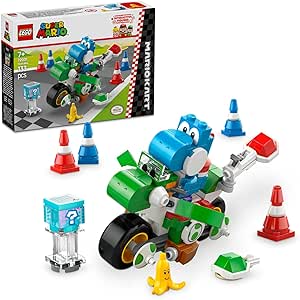 LEGO Super Mario: Mario Kart – Yoshi Bike 72031, 7 Yaş ve Üzeri Erkek ve Kız Çocukları ve Oyuncular için Yaratıcı Oyuncak Yapım Seti, Oyuncular İçin Doğum Günü Hediyesi (133 Parça)