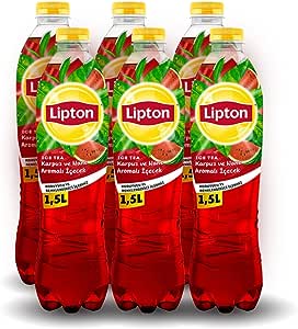 Lipton Ice Tea Karpuz ve Nane Aromalı Soğuk Çay Pet 6 x 1,5 L