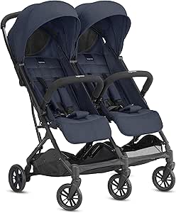 Inglesina Twin Sketch Tek El Tek Hamle ile Katlanıp Açılan İkiz Bebek Arabası – Navy
