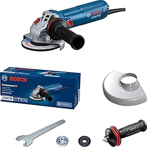 Bosch Professional GWS 12-125 S Avuç Taşlama Makinesi-Devir Ayarlı (1.200 W, Disk Çapı: 125 mm, 2.800-11.000 dev/dak)