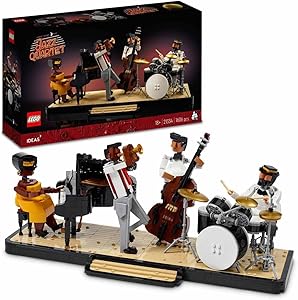 LEGO Ideas Caz Dörtlüsü 21334 – Müzik Tutkunu Yetişkinler için Yap-Sergile Model Yapım Seti (1606 Parça)