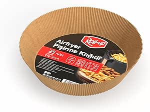 Roll Up Airfryer Pişirme Kağıdı Yuvarlak 20cm 25li