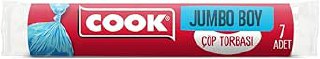 Cook Çöp Torbası Jumbo Boy 80 x 110 cm (7 Adet/Rulo)