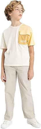 DeFacto Erkek Çocuk Loose Fit Standart Paça Gabardin Pantolon