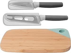 Berghoff 3950215 Leo Bambu Kesme Tahtası ve 2 Parça Bıçak Seti