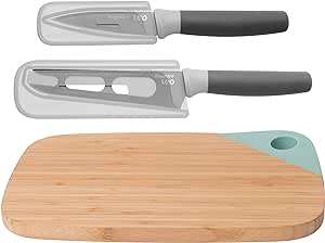 Berghoff 3950215 Leo Bambu Kesme Tahtası ve 2 Parça Bıçak Seti