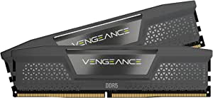 CORSAIR Vengeance DDR5 RAM 32GB (2x16GB) 6000MHz CL36 AMD Expo iCUE Uyumlu Bilgisayar Belleği – Gri (CMK32GX5M2E6000Z36), Gri