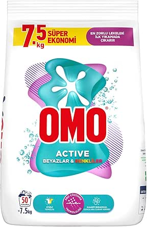 OMO Active Beyazlar & Renkliler Toz Deterjanı 7.5 kg