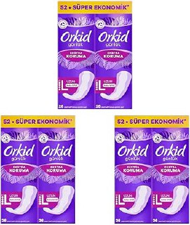 Orkid Extra Koruma Uzun Günlük Ped 52 Adet 3lü paket