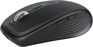 Logitech MX Anywhere 3S Sessiz Kompakt Kablosuz Mouse, 8.000 DPI Sensör ile Tüm Yüzeylerde Kullanım, MagSpeed Elektromanyetik Kaydırma Özelliği, USB C, Bluetooth, Windows PC, Linux, Chrome, Mac, Siyah