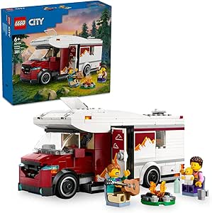 LEGO City Tatil Macera Karavanı 60454-6 Yaş ve Üzeri Çocuklar için Yaratıcı Oyuncak Yapım Seti, Doğum Günü Hediyesi (385 Parça)