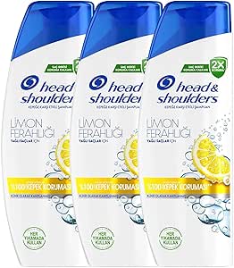 Head & Shoulders Limon Ferahlığı Kepek Karşıtı Yağlı Saçlar İçin Günlük Kullanım 330 ml Şampuan 3lü paket