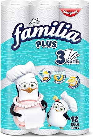 Familia Plus 3 Katlı 12’li Kağıt Havlu (1 x 12 Adet)
