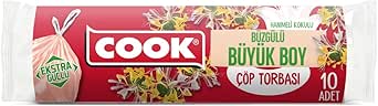 Cook Büzgülü Kokulu Büyük Boy Çöp Torbası (Hanımeli)