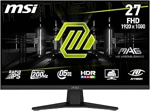 MSI 27″ MAG 274F, Gaming Monitör, FHD, 16:9 Flat, Rapid IPS, 200HZ, 0.5ms (GTG) Adaptive-Sync