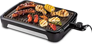 George Foreman Bbq Smokeless Izgara, Masa Üstü, Bulaşık Makinesinde Yıkanabilir, Yağ Damlama Tepsisi ve Dikey Depolama Dahil Düşük Dumanlı Kapalı Barbekü, 25850-56