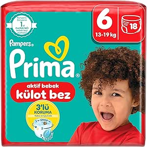 Prima Külot Bez, 6 Numara Bebek Bezi,18 Adet