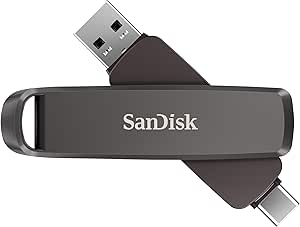 SanDisk 2TB Extreme PRO Çift Sürücü USB – 1.000 MB/sn’ye kadar, USB Type-C ve USB Type-A, Yüksek Performanslı Flash Sürücü – SDDDE1-2T00-G46