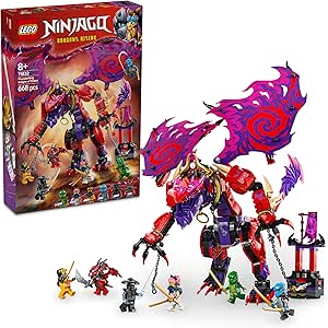 LEGO NINJAGO Thunderfang Kaos Ejderhası 71832-8 Yaş ve Üzeri Kız ve Erkek Çocukları için 6 Ninja Minifigürü İçeren Yaratıcı Oyuncak Yapım Seti, Çocuklar için Doğum Günü Hediyesi Fikri (668 Parça)