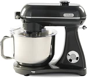 M122 Plus Easy Chef Dc Motor Stand Mikser Çift Başlıklı Hoparlör Özellikli Koyu Gri