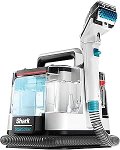 Shark Stainstriker Halı, Koltuk, Araç Temizleme, Evcil Hayvanlı Evler İçin Uygun, Leke Ve Kokulara Karşı Etkili, Hafif Ve Taşınabilir, 5 Başlıklı, Temizleme Solüsyonu Hediyeli