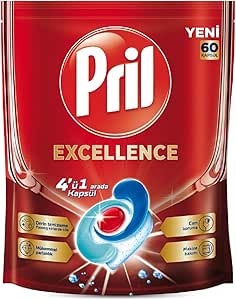 Pril Excellence 4’ü 1 Arada Bulaşık Makinesi Kapsülü – 60 Kapsül