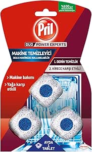 Pril Duo Power Experts Kirece Karşı Etkili 3 Tablet Bulaşık Makinesi Temizleyici (1 x 3 Adet)