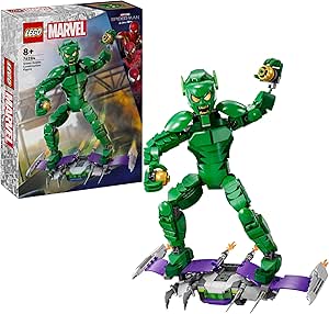 LEGO | Marvel Green Goblin Yapım Figürü 76284 – Çocuklar için Planör ve Balkabağı Bombaları İçeren Yaratıcı Oyuncak Yapım Seti (471 Parça)
