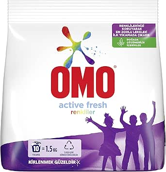 Omo Active Fresh Renkliler Toz Deterjanı 1.5 kg