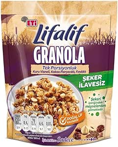 📌 Eti Lifalif Granola Kuru Vişneli, Kakao Parçacıklı, Fındıklı 40 g x 16 Adet
