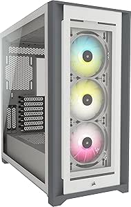 Corsair iCUE 5000X RGB CC-9011213-WW USB 3.1 Type-C Temperli Cam Beyaz E-ATX Mid-Tower Gaming (Oyuncu) Kasa