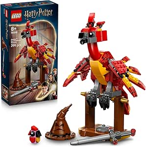 LEGO Harry Potter Fawkes: Dumbledore’un Anka Kuşu 76448-8 Yaş Üzeri Kız ve Erkek Çocuklar için Kavrayıcı Pençeleri Olan Hareketli Fawkes Figürü İçeren Mitolojik Hayvan Figürü Yapım Seti (299 Parça)