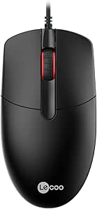 Lecoo MS103 USB Kablolu 1000DPI 3 Tuşlu PC, Mac, Dizüstü Bilgisayar ile Uyumlu Optik Mouse Siyah