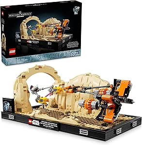 LEGO Star Wars: Gizli Tehlike Mos Espa Pod Yarışı Dioraması 75380 Star Wars Seven Yetişkinler için Koleksiyonluk Yaratıcı Model Yapım Seti (718 Parça)