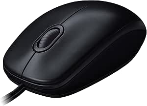 Logitech M100 USB Kablolu Mouse, PC, Mac, Dizüstü Bilgisayar ile Uyumlu, 1000 DPI Optik İzleme, Sağ ve Sol Elle Kullanıma Uygun, Siyah