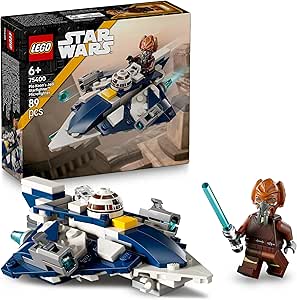 LEGO Star Wars: Klon Savaşları Plo Koon’un Jedi Starfighter Mikro Savaşçısı 75400-6 Yaş ve Üzeri Çocuklar için LEGO minifigür Kokpiti ve 2 Mermi Atıcı İçeren Yaratıcı Oyuncak Yapım Seti (89 Parça)