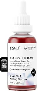 anocin AHA 20% + BHA 2% Canlandırıcı & Cilt Tonu Eşitleyici Kırmızı Peeling Cilt Serum 5