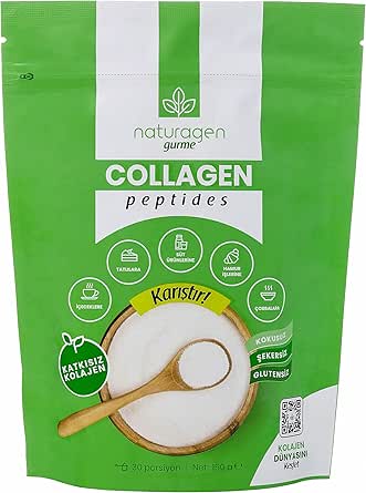 Naturagen Gurme%100 Saf Toz Kolajen | Collagen Peptides 150 gr (Tip 1 & Tip 3 Sığır Toz Kolajen Peptit) Helal Sertifikalı (1)