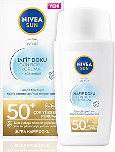 NIVEA Sun Hafif Dokulu Güneş Koruyucu Yüz Kremi 40ml, SPF50